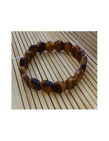 Bracelet losange oeil de tigre pierre naturelle