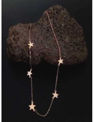 Collier acier inoxydable motif petites étoiles