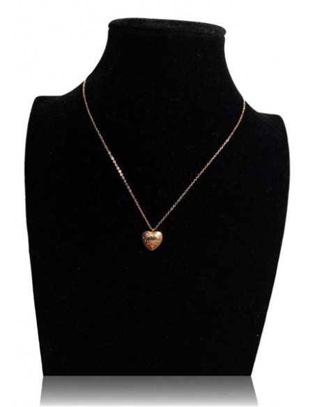 Collier acier inoxydable 316L doré pendentif coeur " Eternel Love"