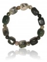 Bracelet agate indienne pierres cubiques et boules