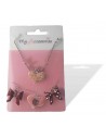 Parure fillette fantaisie acier inoxydable collier pendentif & B.O