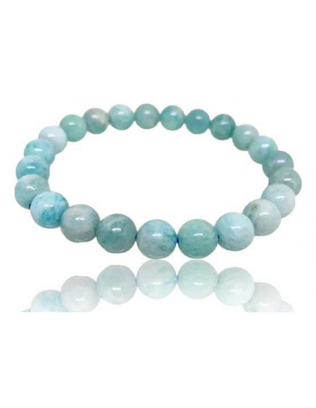 Bracelet amazonite pierres boules 8 mm