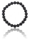 Bracelet tourmaline noire pierres boules 8 mm