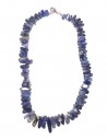 Collier sodalite pierres difformes